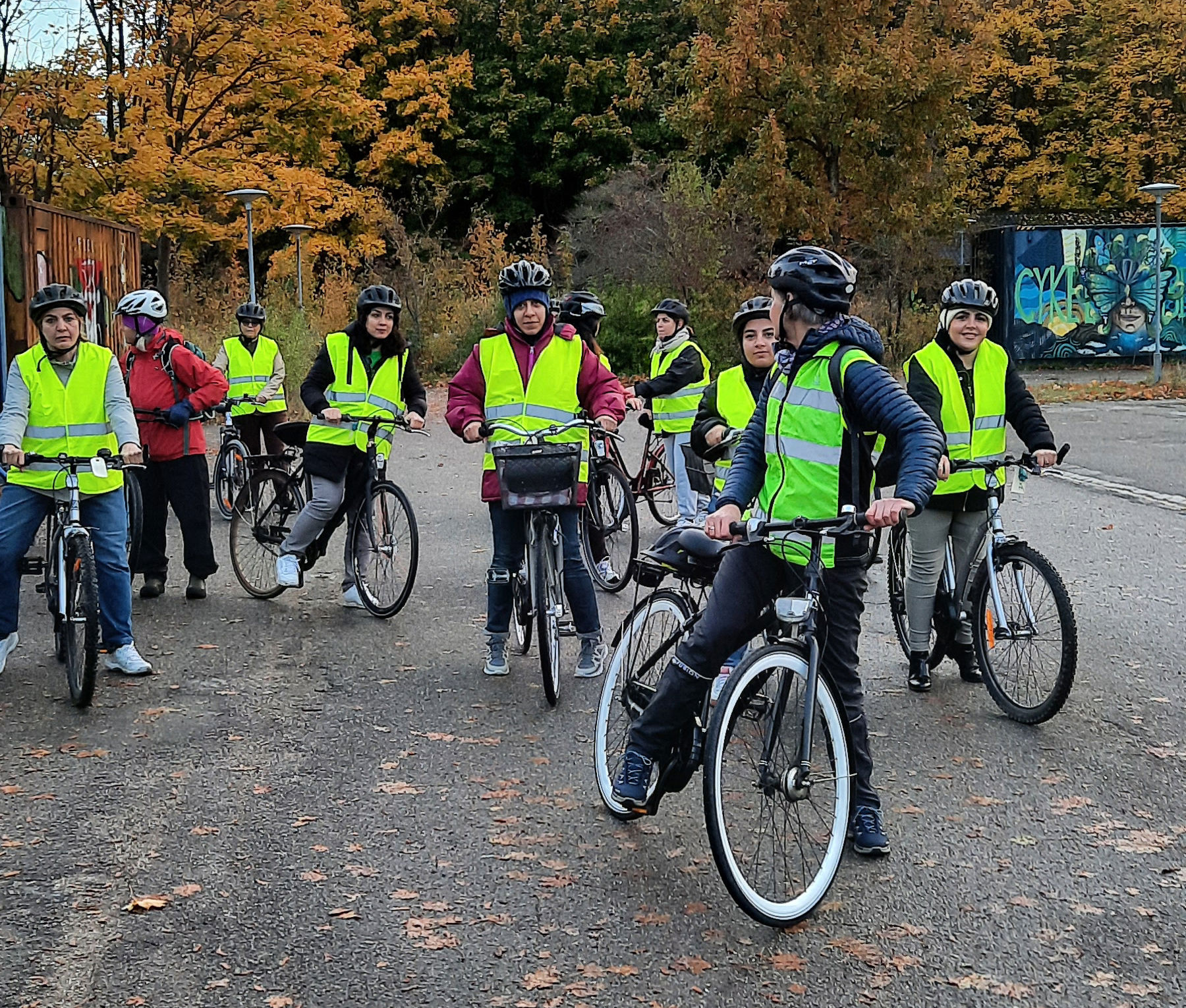 Klar til at cykle ud i Løvvangen