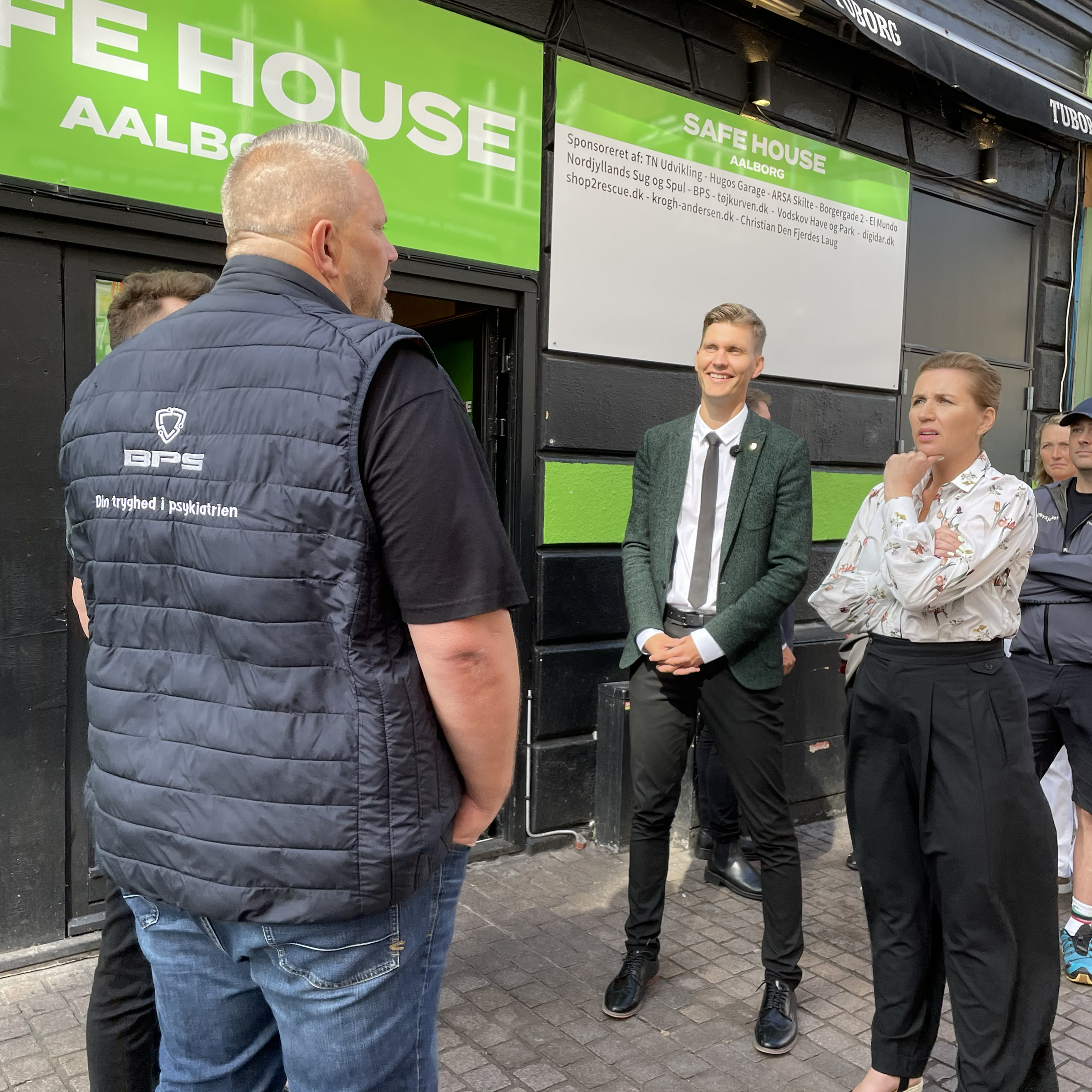 Statsminister Mette Frederiksen på besøg i Safe House, Jomfru Ane Gade i Aalborg