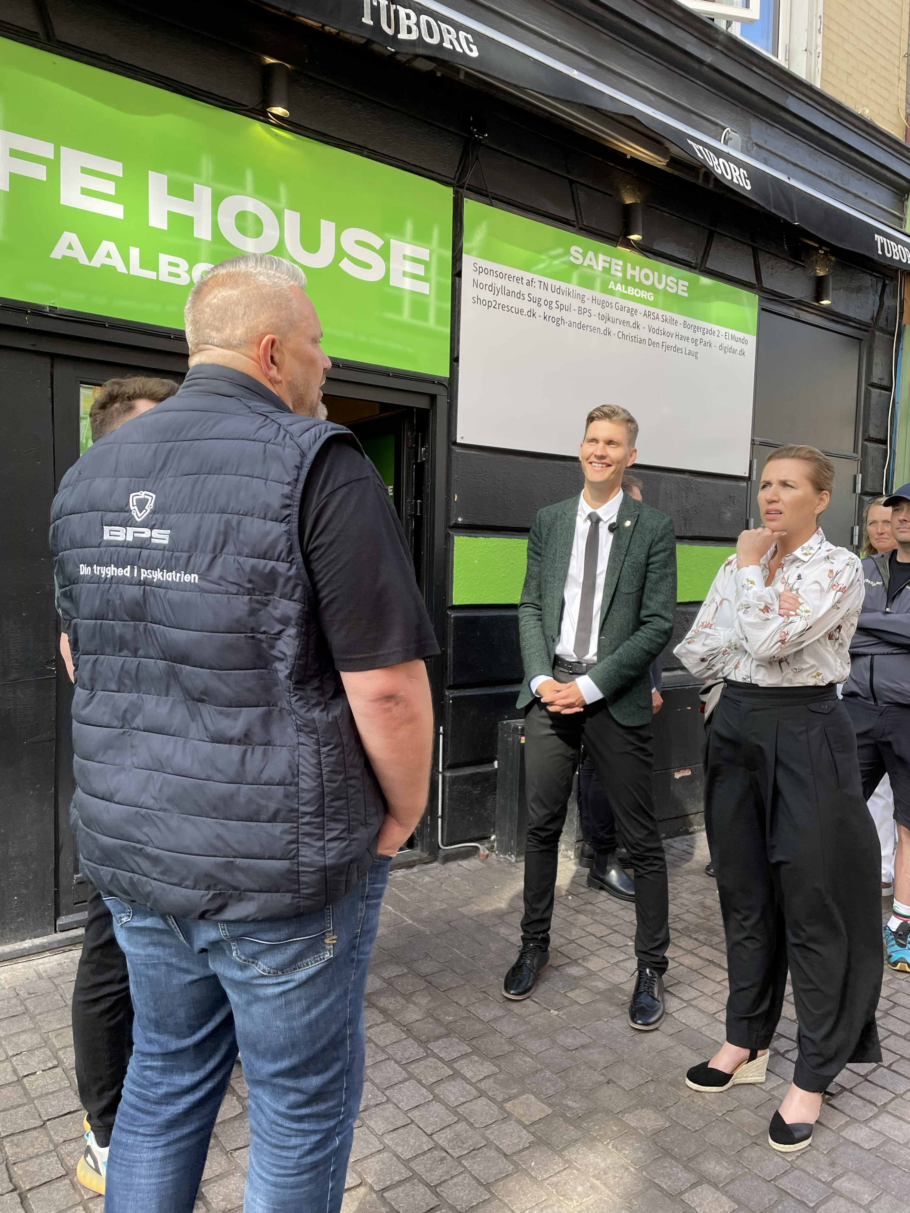 Statsminister Mette Frederiksen på besøg i Safe House, Jomfru Ane Gade i Aalborg