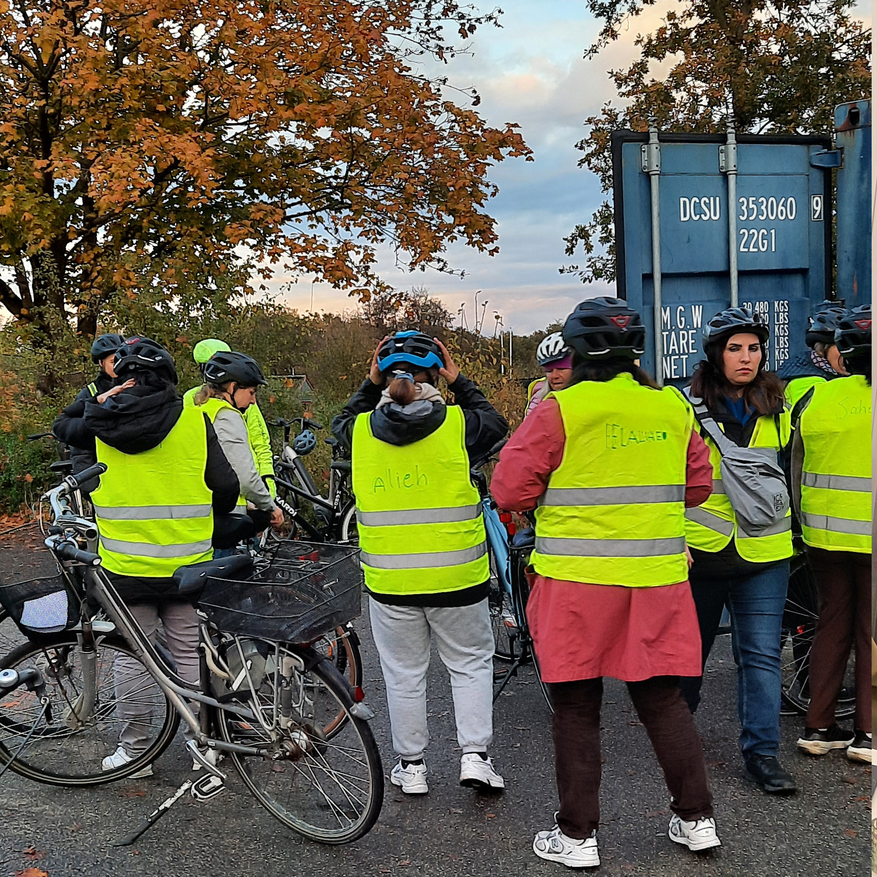 Der gøres klar til at cykle