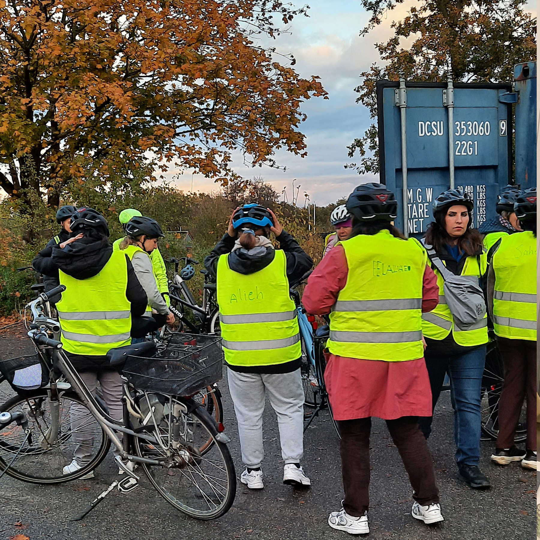 Der gøres klar til at cykle
