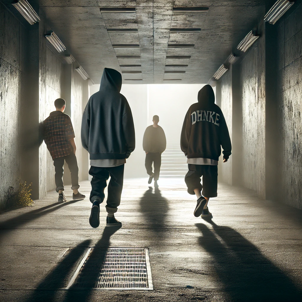 Bandekonflikten - unge mødes i tunnel