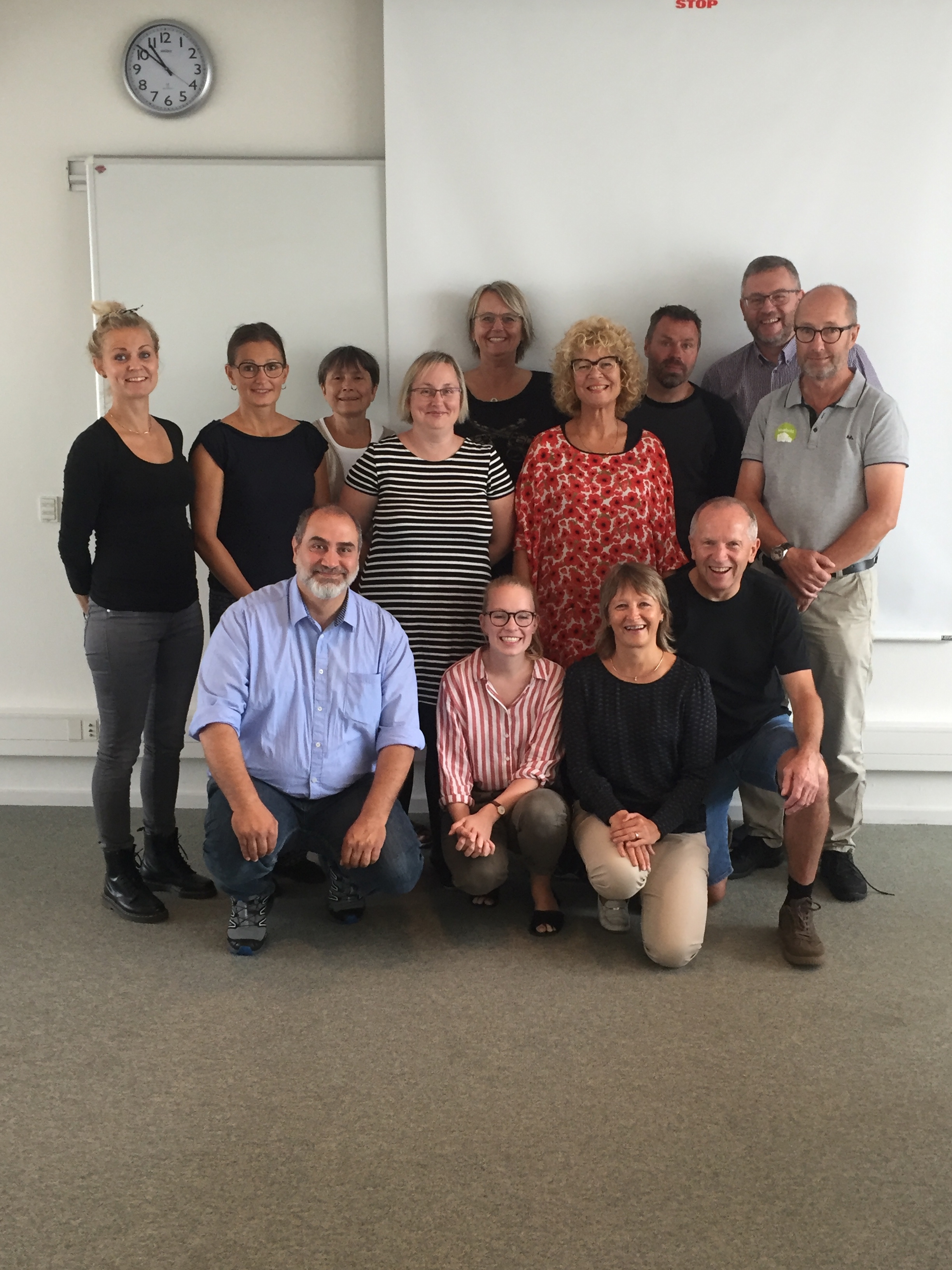 En gruppe mennesker, der arbejder med demensvenlige boliger