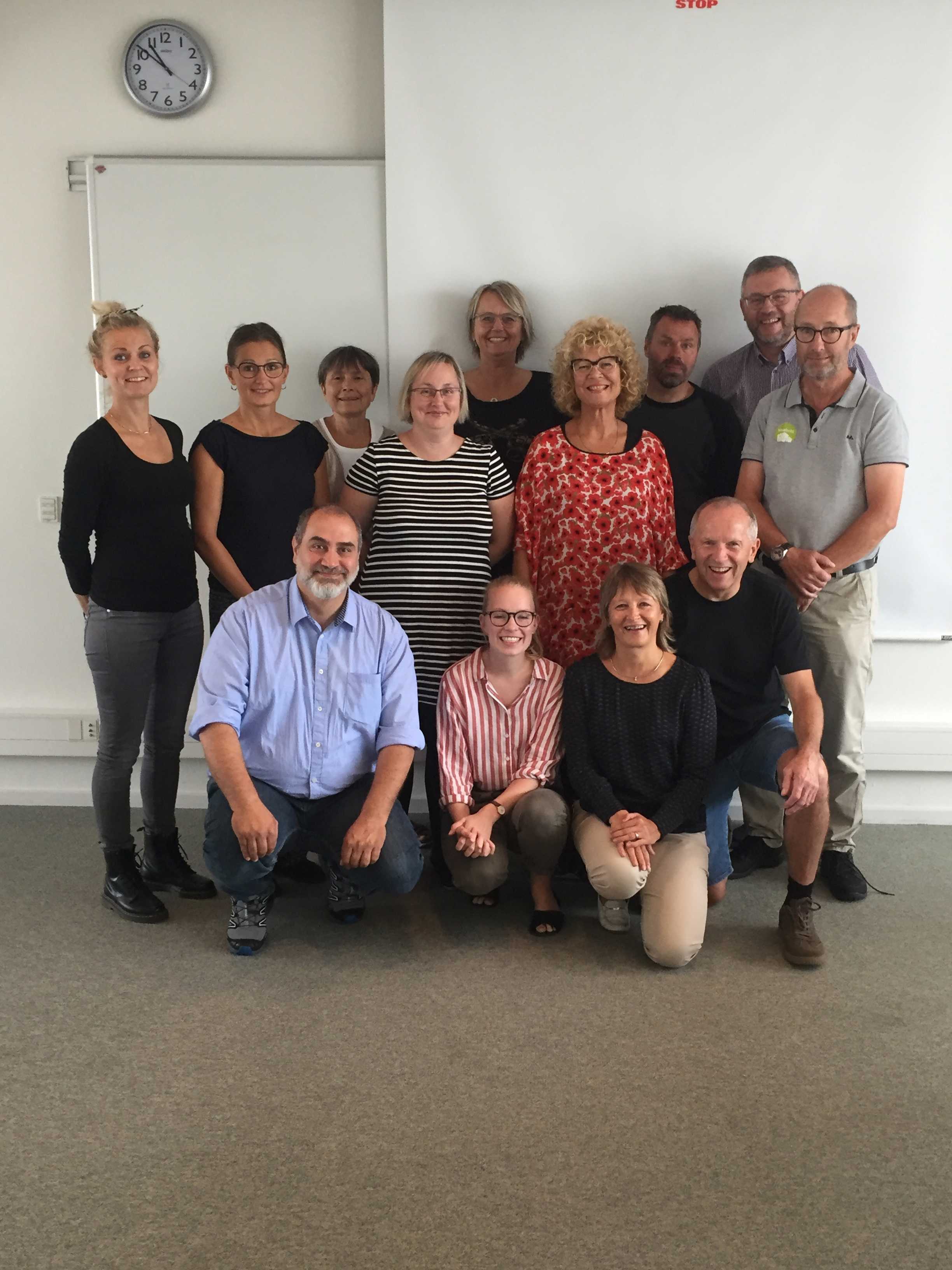 En gruppe mennesker, der arbejder med demensvenlige boliger